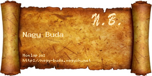 Nagy Buda névjegykártya